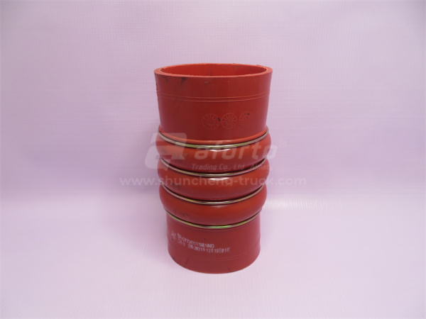 Патрубок интеркулера 100*220 (4 стяжки)HOWO/SHAANXI QINYAN