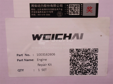 Ремкомплект двигателя WP12 (4 клапана) полный (все прокладки +сальн) (оригинал)