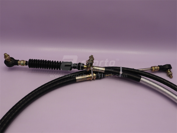 Трос переключения передач КПП SHAANXI 4.1m черный (оригинал)