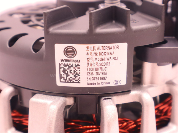 Генератор 6PK WP13.550E501 4 клапана 80A (оригинал)