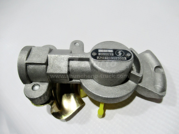 Соединительная головка на прицеп желтая с клапаном M16x1.5 (оригинал)