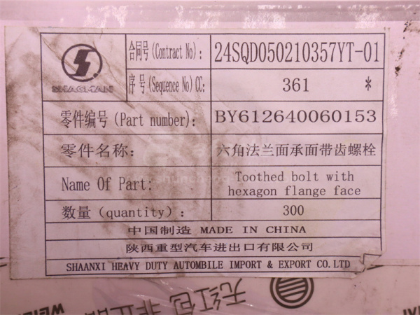 Болт с шляпкой 10*100*1.5 патрубок помпы WEICHAI WP10.340E22 (оригинал)