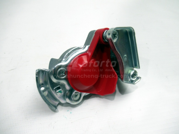 Соединительная головка на прицеп красная с клапаном M16x1.5 УНИВЕРСАЛЬНОЕ 9522002210