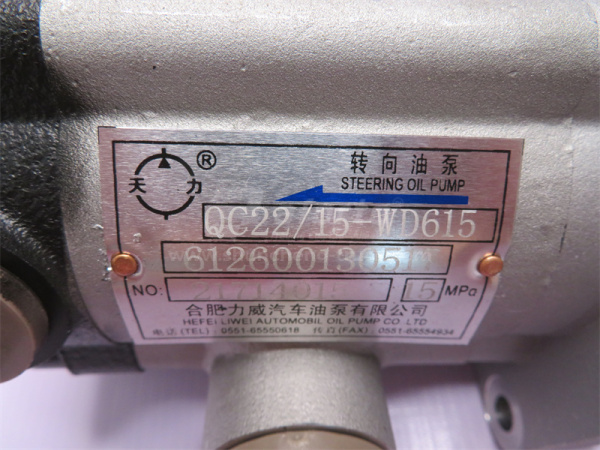 Насос ГУР HOWO/JWZ (17 зубьев,чугунный) HEFEILIWEI