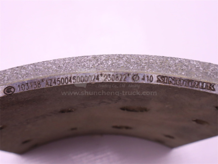 Накладка колодки тормозной SINOTRUK MCP16 12 отв.195*220 (оригинал)