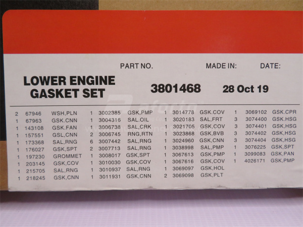 Ремкомплект двигателя NT855-C280 верхний+нижний