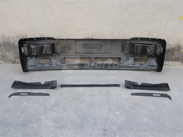 Бампер SHAANXI F2000 цельный металлический черный (хорошее качество)