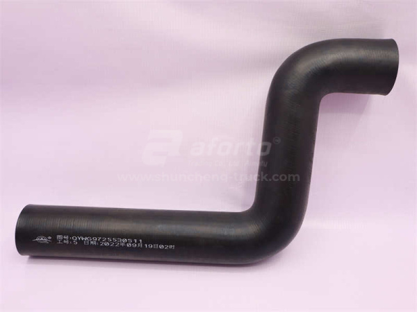 Патрубок радиатора HOWO верхний 56*64*430/230 S -образный QINYAN