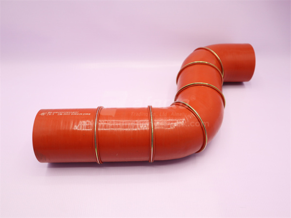 Патрубок интеркулера 100*100 (синий ,S -образный) SHAANXI F2000 4037 QINYAN