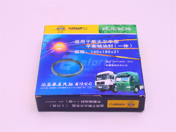 Сальник балансирного вала SHAANXI X3000/F3000/H3000S/X5000 160*185*21 QINYAN