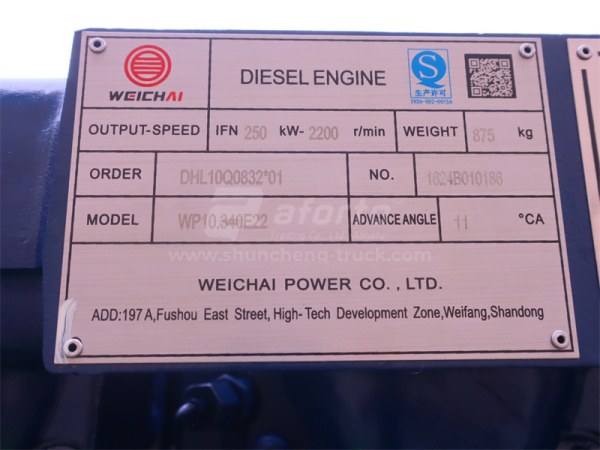 Двигатель WEICHAI WP10.340E22 4 клапана (оригинал)