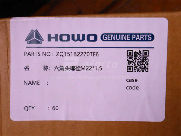 Болт 22*70*1.5 рычаг поворотного кулака HOWO TX VGD95 передний мост (оригинал)