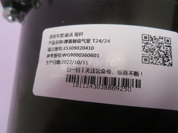 Энергоаккумулятор HOWO 2008 заднего моста (шток 135мм) SORL