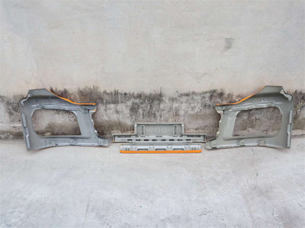 Бампер SHAANXI H3000S (самосвал) металлический высокий желтый