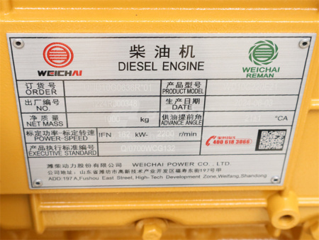 Двигатель WEICHAI WD10G220E21 220 л.с. DHD10G0637*01 (оригинал)